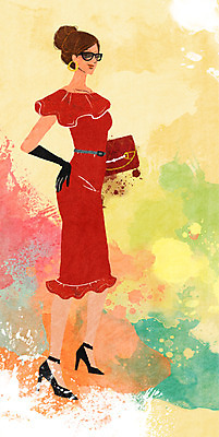 PSD 모델 원피스 여자 패션 포즈 장갑 백그라운드 일러스트 장신구 한명 사람 성인 선글라스 귀걸이 물감 우아함 하이힐 클러치 번짐 여자만 여자한명만 성인여자만 성인만 국내일러스트 1 잡화 옷 안경 구두 컨셉 가방 미술도구 여성화 파일형식 효과