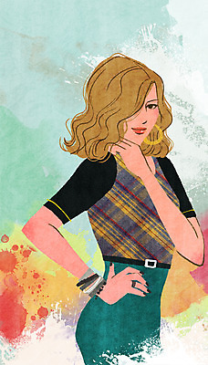 PSD 모델 여자 패션 포즈 백그라운드 일러스트 장신구 팔찌 한명 사람 성인 귀걸이 물감 반지 우아함 손톱 번짐 여자만 여자한명만 성인여자만 성인만 국내일러스트 1 손 컨셉 미술도구 파일형식 효과