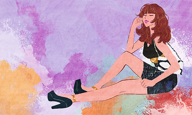 전신 PSD 모델 여자 패션 포즈 백그라운드 가방 일러스트 한명 사람 성인 물감 우아함 하이힐 번짐 여자만 여자한명만 성인여자만 성인만 국내일러스트 1 잡화 구두 컨셉 미술도구 여성화 파일형식 효과