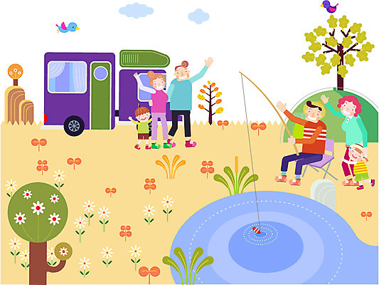 주간 라이프스타일 여자 남자 어린이 여행 일러스트 가족 엄마 낚시 함께함 텐트 사람 여러명 성인 야외 친구 화목 캠핑 자녀 연못 아빠 낚싯대 즐거움 캠핑카 국내일러스트 AI파일 자연요소 감정 다수 컨셉 관계 자동차 레저 캠핑도구 생활 낚시용품 파일형식 벡터