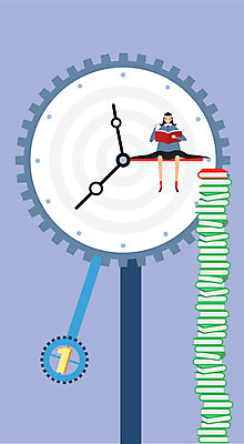 학생 여자 교육 교복 시계 백그라운드 일러스트 청소년 성공 한명 사람 책 쌓기 경쟁 목표 열정 시계추 여자만 여자한명만 십대만 십대여자만 십대여자한명만 국내일러스트 AI파일 1 옷 감정 컨셉 모션 파일형식 벡터