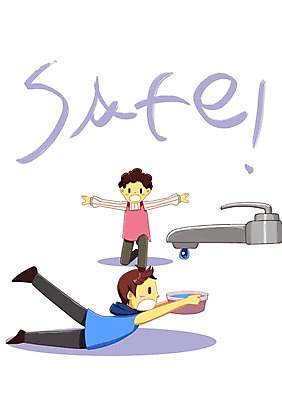 전신 PSD 여자 남자 일러스트 사람 성인 두명 물 바구니 에너지 절약 변화 수도 낭비 수도_상하수도 성인만 국내일러스트 자연요소 컨셉 상하수도 파일형식