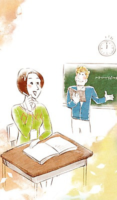 PSD 서양인 외국인 영어 여자 남자 일러스트 비즈니스 수업 실내 사람 성인 두명 책 비즈니스라이프 강사 교사 직장인 비즈니스맨 비즈니스우먼 강의 강의실 책상 점심 성인만 국내일러스트 직업 문자 라이프스타일 교육 가구 인종 내부 공간 파일형식