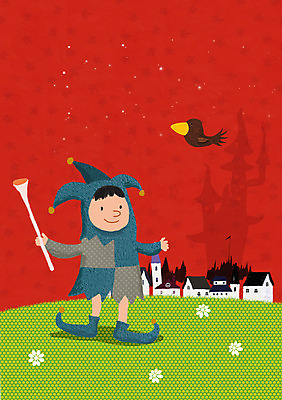 PSD 남자 어린이 일러스트 상상 조류 한명 사람 판타지 광대 성 피에로 즐거움 마법 까마귀 남자한명만 어린이만 국내일러스트 동물 1 건축물 감정 남자만 파일형식