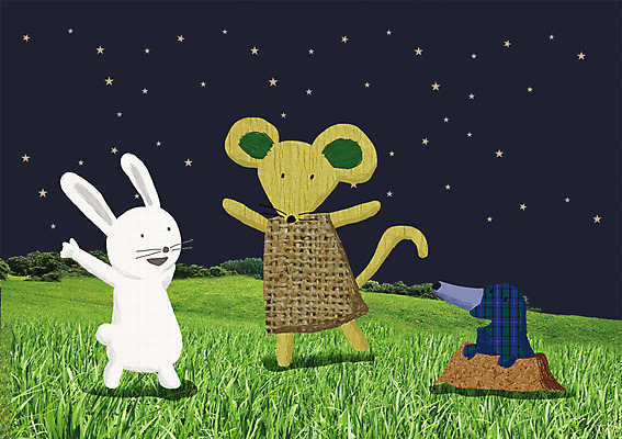 PSD 식물 동물 편집이미지 별 상상 밤하늘 이야기 잔디 초원 사람없음 야외 판타지 토끼 야간 쥐 두더지 반려 이미지편집 자연요소 포유류 하늘 반려동물 설치류 파일형식