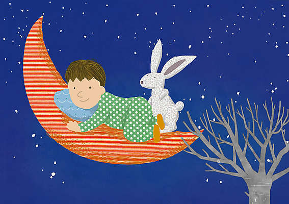 PSD 나무 동물 남자 어린이 일러스트 베개 상상 밤하늘 전래동화 이야기 한명 사람 야외 판타지 잠옷 토끼 야간 초승달 남자한명만 어린이만 국내일러스트 자연요소 식물 1 옷 포유류 침구 하늘 동화 반려동물 달 남자만 파일형식