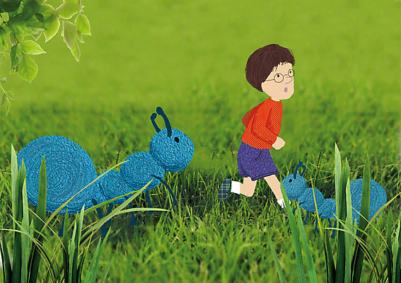 PSD 식물 편집이미지 남자 어린이 곤충 상상 한명 사람 소년 잔디 초원 판타지 숲속 무서움 개미 남자만 남자한명만 어린이만 소년만 소년한명만 이미지편집 동물 1 감정 숲 파일형식