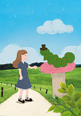 주간 PSD 식물 구름 편집이미지 여자 길 어린이 곤충 상상 하늘 한명 사람 소녀 잔디 야외 판타지 버섯 애벌레 여자만 여자한명만 어린이만 소녀만 소녀한명만 이미지편집 자연요소 동물 1 벌레 파일형식