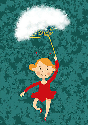 전신 PSD 식물 여자 꽃 어린이 일러스트 상상 씨앗 한명 사람 소녀 판타지 꿈 로맨틱 민들레 민들레홀씨 여자만 여자한명만 어린이만 소녀만 소녀한명만 국내일러스트 1 컨셉 파일형식