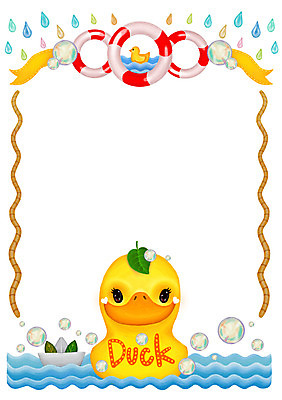 PSD 동물 리본 밧줄 백그라운드 일러스트 나뭇잎 오리 프레임 알림판 사람없음 물 귀여움 물방울 비눗방울 알림 종이배 튜브 국내일러스트 자연요소 줄 컨셉 잎 조류 종이접기 파일형식