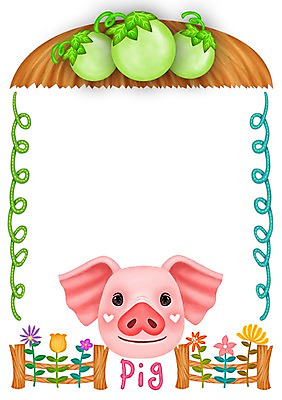 PSD 동물 꽃 백그라운드 일러스트 프레임 알림판 초가집 사람없음 울타리 귀여움 돼지 덩굴 알림 박 국내일러스트 식물 컨셉 포유류 한옥 담장 파일형식