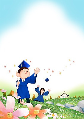 주간 PSD 학생 여자 교육 남자 꽃 백그라운드 일러스트 학사모 졸업 학교 청소년 하늘 새출발 새로움 사람 초원 야외 두명 가운 졸업가운 설레임 십대만 국내일러스트 자연요소 식물 모자_잡화 옷 감정 컨셉 출발 파일형식