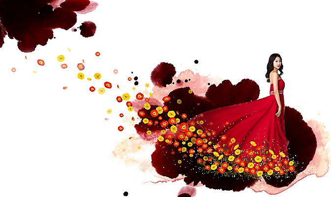 전신 PSD 식물 편집이미지 드레스 여자 꽃 캘리배경 백그라운드 캘리그라피 한명 서기 사람 성인 한국인 먹 손그림 양귀비 여자만 여자한명만 성인여자만 이미지편집 1 옷 모션 서예 동양인 성인만 파일형식