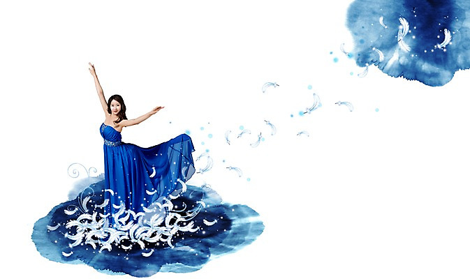 전신 PSD 편집이미지 드레스 여자 컬러 포즈 캘리배경 백그라운드 캘리그라피 팔벌리기 한명 서기 사람 성인 파란색 한국인 춤 먹 깃털 손그림 여자만 여자한명만 성인여자만 이미지편집 1 옷 모션 서예 문화예술 동양인 성인만 파일형식