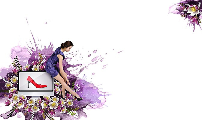 PSD 식물 편집이미지 여자 꽃 구두 캘리배경 백그라운드 캘리그라피 한명 사람 성인 쇼핑 모니터 하이힐 먹 손그림 복수초 여자만 여자한명만 성인여자만 성인만 이미지편집 1 신발 서예 컴퓨터 여성화 파일형식