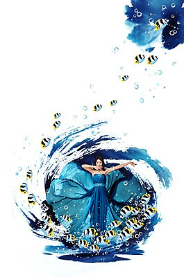 PSD 편집이미지 여자 바다 캘리배경 백그라운드 캘리그라피 어류 한명 사람 성인 한국인 물방울 춤 먹 열대어 손그림 여자만 여자한명만 성인여자만 이미지편집 1 서예 문화예술 동양인 수중동물 성인만 파일형식