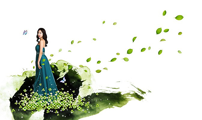 PSD 편집이미지 여자 꽃 나비 캘리배경 백그라운드 캘리그라피 나뭇잎 한명 사람 성인 한국인 토끼풀 먹 손그림 여자만 여자한명만 성인여자만 이미지편집 식물 1 곤충 잎 서예 동양인 성인만 파일형식