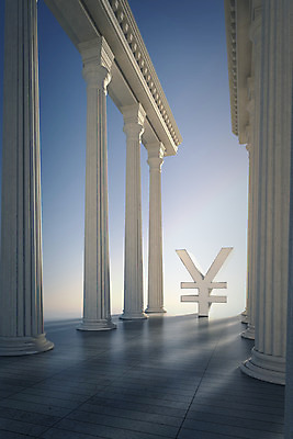 PSD 편집이미지 건축물 돈 사람없음 금융 경제 3D 기둥 화폐기호 엔 합성 이미지편집 편집3D 기호 건축 재산 화폐 디지털합성 파일형식