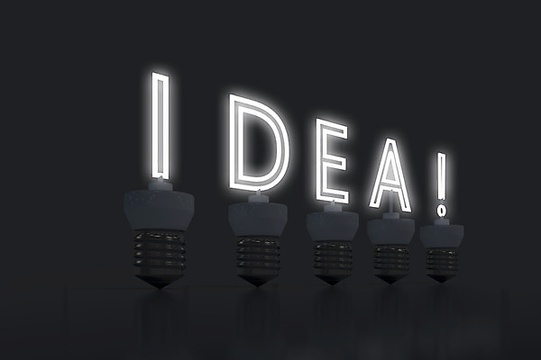 PSD 편집이미지 영어 전구 아이디어 사람없음 빛 3D 합성 이미지편집 편집3D 문자 컨셉 디지털합성 파일형식