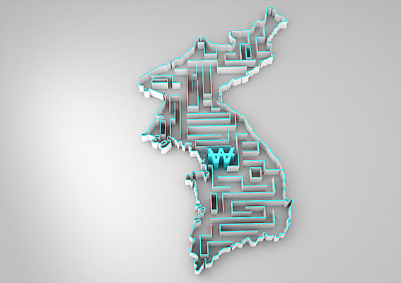 PSD 편집이미지 기호 컬러 하늘색 백그라운드 한국 사람없음 컴퓨터그래픽 그래픽 금융 경제 3D소스 3D 화폐기호 땅 미로 한반도 편집3D 문자 아시아 파란색 화폐 디지털합성 파일형식