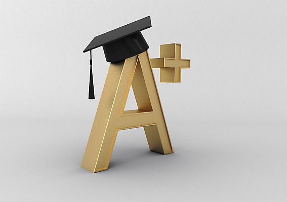 PSD 편집이미지 문자 알파벳 교육 컬러 백그라운드 학사모 졸업 대문자 사람없음 컴퓨터그래픽 그래픽 3D소스 3D 금색 A 에이플러스 채점 편집3D 모자_잡화 영어 디지털합성 성적 점수 파일형식