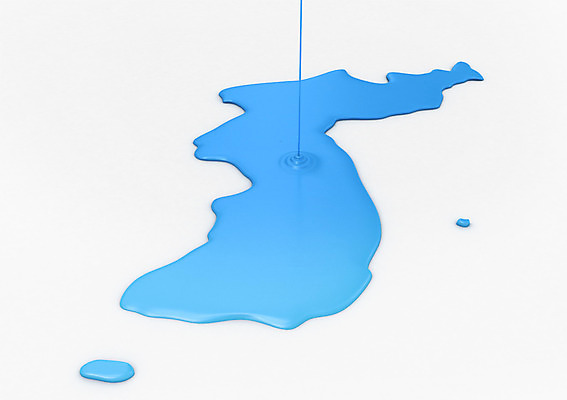 PSD 편집이미지 컬러 하늘색 백그라운드 지도 한국 사람없음 컴퓨터그래픽 그래픽 3D소스 3D 물감 표현 떨어짐 땅 편집3D 아시아 컨셉 파란색 미술도구 디지털합성 파일형식