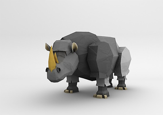 PSD 동물 편집이미지 한마리 백그라운드 사람없음 컴퓨터그래픽 그래픽 3D소스 3D 코뿔소 편집3D 1 포유류 디지털합성 파일형식