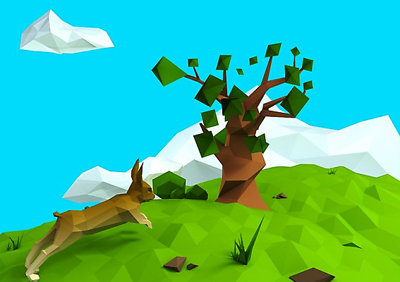 PSD 나무 식물 동물 구름 편집이미지 한마리 백그라운드 하늘 잔디 사람없음 컴퓨터그래픽 그래픽 3D소스 3D 토끼 반려 편집3D 자연요소 1 포유류 반려동물 디지털합성 파일형식