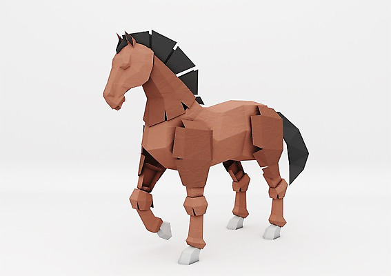 PSD 동물 편집이미지 한마리 백그라운드 사람없음 컴퓨터그래픽 그래픽 3D소스 3D 말_동물 편집3D 1 포유류 디지털합성 파일형식