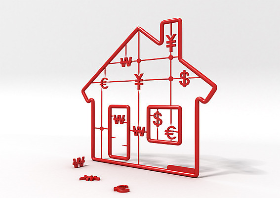 PSD 편집이미지 기호 컬러 백그라운드 부동산 주택 사람없음 컴퓨터그래픽 그래픽 빨간색 경제 3D소스 3D 달러 유로 화폐기호 엔 편집3D 문자 돈 건물 재산 화폐 디지털합성 파일형식