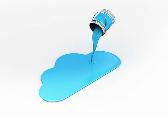 PSD 편집이미지 컬러 하늘색 백그라운드 사람없음 컴퓨터그래픽 그래픽 3D소스 3D 물감 표현 떨어짐 페인트통 클라우드서비스 4차산업 편집3D 산업 컨셉 통 파란색 페인트 미술도구 디지털합성 서비스 파일형식