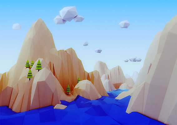 PSD 나무 식물 구름 편집이미지 백그라운드 하늘 산 사람없음 컴퓨터그래픽 그래픽 물 3D소스 3D 계곡 편집3D 자연요소 디지털합성 파일형식