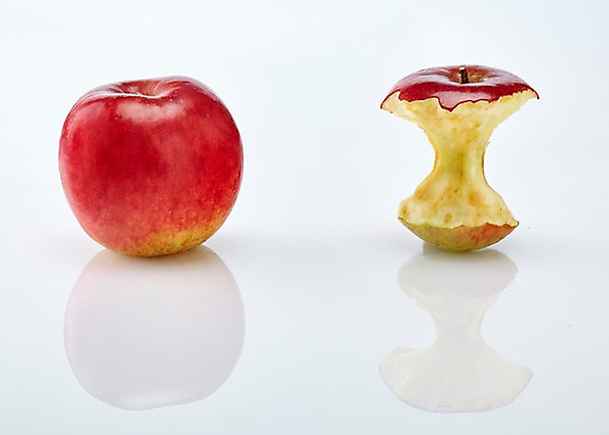 포토 JPG 스튜디오촬영 컬러 백그라운드 과일 실내 사람없음 빨간색 두개 사과 먹은 국내포토 2 내부 파일형식