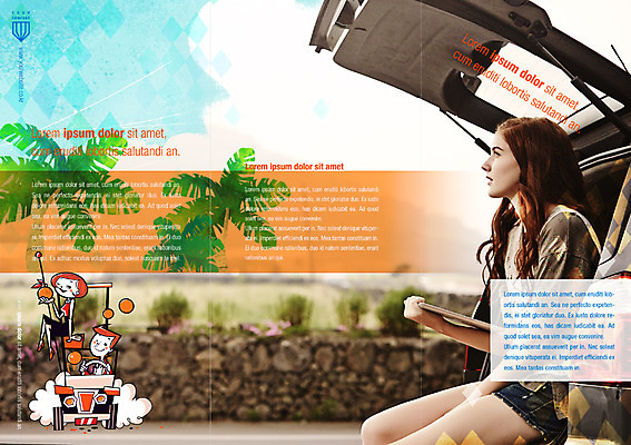 주간 PSD 서양인 외국인 템플릿 편집 표지디자인 북디자인 여자 남자 내지 리플렛 북커버 3단접지 자동차 휴식 사람 팜플렛 성인 야외 세명 드라이브 성인만 이미지템플릿 자연요소 육상교통 컨셉 인종 운전 파일형식