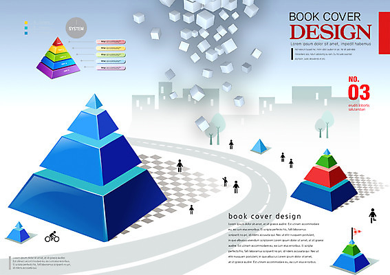 도형 PSD 템플릿 편집 표지디자인 북디자인 길 리플렛 북커버 사람 팜플렛 여러명 피규어 삼각뿔 이미지템플릿 다수 미니어처 파일형식