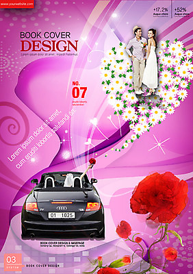 PSD 서양인 외국인 식물 템플릿 편집 표지디자인 북디자인 커플 여자 남자 꽃 포스터 리플렛 여행 북커버 신혼부부 자동차 사랑 사람 팜플렛 여러명 성인 신혼여행 오픈카 웨딩카 성인만 웨딩박람회 이미지템플릿 부부 감정 육상교통 다수 결혼 관계 승용차 인종 신혼 박람회 파일형식