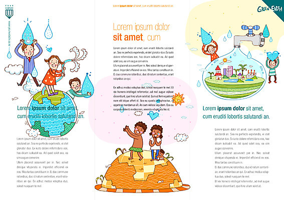 PSD 외국인 템플릿 편집 표지디자인 북디자인 여자 남자 지구 어린이 리플렛 북커버 3단접지 사람 팜플렛 여러명 성인 물 지구본 환경 물방울 절약 아프리카인 수도 물절약 수도_상하수도 이미지템플릿 자연요소 다수 컨셉 인종 상하수도 파일형식