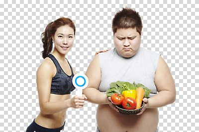 편집 편집이미지 여자 남자 다이어트 채소 사람 동양인 20대 성인 두명 건강관리 한국인 비만 트레이너 개인지도 뱃살 PNG 청년만 성인만 편집소스 건강 관리 인종 청년 헬스 몸매 연습 파일형식