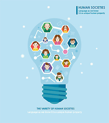 여자 남자 컬러 하늘색 일러스트 전구 커뮤니케이션 사람 여러명 컬러풀 플랫 국내일러스트 AI파일 다수 파란색 파일형식 벡터