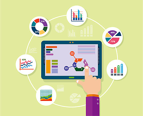 손 컬러 일러스트 그래프 정보기술 한명 사람 신체부위 컬러풀 태블릿 플랫 분석 서류판 국내일러스트 AI파일 1 컨셉 기술 전자제품 스마트기기 사무용품 파일형식 벡터