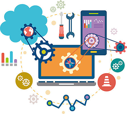 구름 컬러 일러스트 사람없음 노트북 스마트폰 컬러풀 고깔모자 공구 플랫 톱니바퀴 설정 국내일러스트 AI파일 자연요소 모자_잡화 전자제품 핸드폰 스마트기기 도구 파일형식 벡터