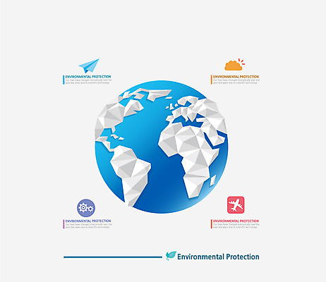 구름 지구 컬러 일러스트 통계 사람없음 컬러풀 자연보호 자료 인포그래픽 종이비행기 톱니바퀴 국내일러스트 AI파일 자연요소 자연 보호 종이접기 파일형식 벡터