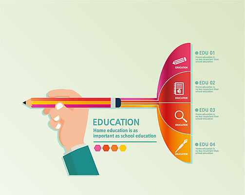 손 교육 컬러 일러스트 통계 돋보기 한명 사람 신체부위 컬러풀 연필 펜 공책 자료 인포그래픽 국내일러스트 AI파일 1 문구용품 학용품 필기구 파일형식 벡터