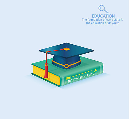 모자 교육 일러스트 학사모 졸업 사람없음 책 플랫 국내일러스트 AI파일 모자_잡화 잡화 파일형식 벡터