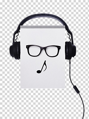 편집 편집이미지 안경 음악 음표 사람없음 헤드셋 공책 음악감상 뿔테안경 PNG 편집소스 기호 잡화 음향기기 문화예술 문구용품 헤드폰 감상 파일형식