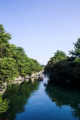 포토 JPG 주간 나무 하늘 한국 풍경 사람없음 야외 제주도 계곡 선박 국내포토 자연요소 식물 아시아 수상교통 파일형식