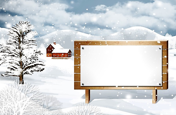 PSD 나무 편집 편집이미지 겨울 주택 프레임 알림판 풍경 이벤트 사람없음 정보 눈 이미지편집 자연요소 식물 계절 날씨 건물 파일형식