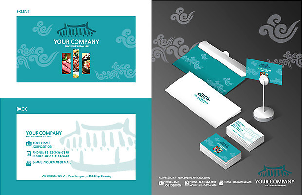 템플릿 디자인 음식 카드템플릿 명함 명함템플릿 영업 사람없음 세트 견본 요식업 한정식 이미지템플릿 AI파일 카드프레임 산업 한식 비즈니스 카드_감사 프레임 정식 파일형식 벡터