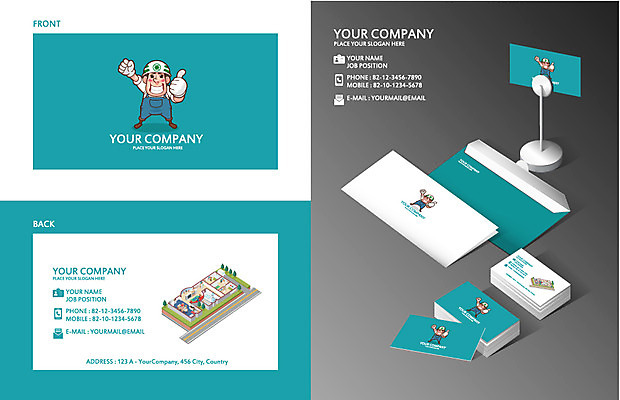 템플릿 남자 카드템플릿 명함 명함템플릿 영업 한명 성인 인테리어 세트 견본 파이프 설비 남자만 남자한명만 성인남자만 성인만 이미지템플릿 AI파일 카드프레임 1 디자인 비즈니스 카드_감사 프레임 사람 시설 파일형식 벡터