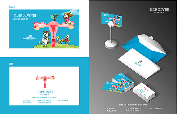 템플릿 디자인 여자 남자 카드템플릿 의학 명함 명함템플릿 영업 병원 성인 두명 치료 세트 견본 의사 산부인과 자궁 성인만 이미지템플릿 AI파일 카드프레임 비즈니스 카드_감사 프레임 사람 의료진 장기_의학 파일형식 벡터